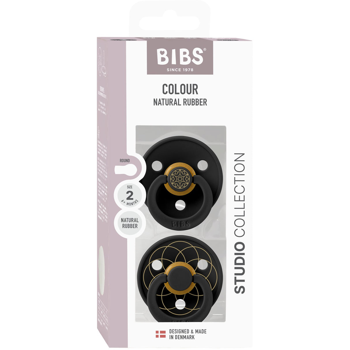 Bibs Black Gold Napp Studio Colour 2 Pack Layl Latex