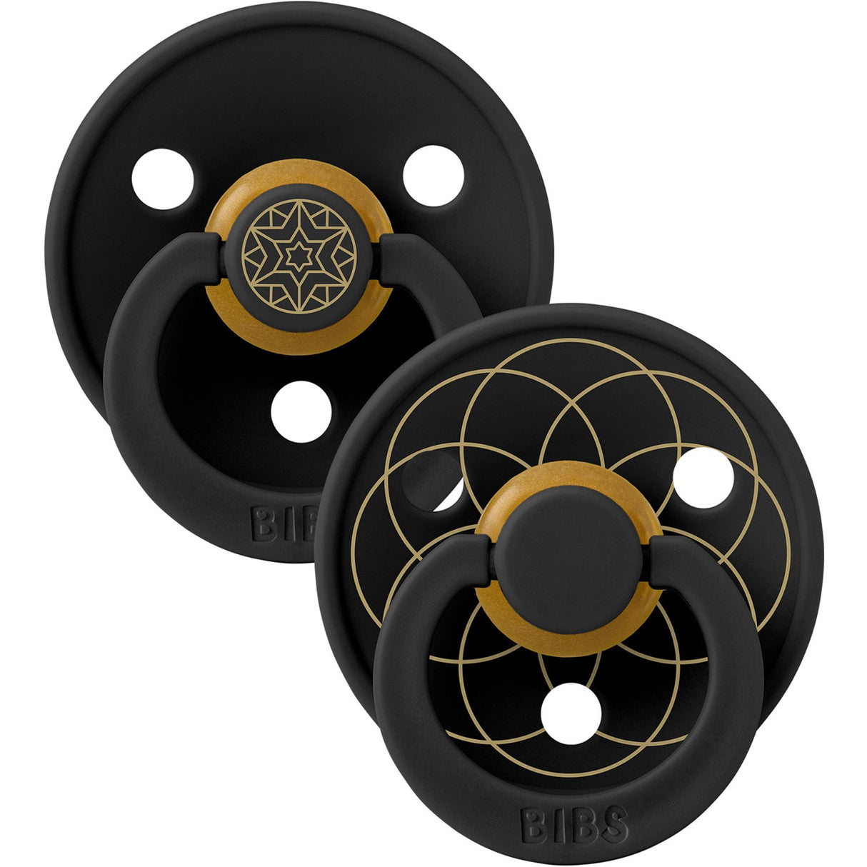Bibs Black Gold Napp Studio Colour 2 Pack Layl Latex