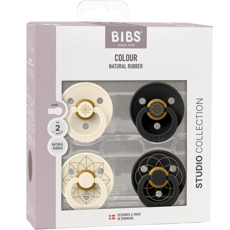 Bibs Ivory Gold Black Gold Napp Studio Colour 4 Pack Noor & Layl Latex