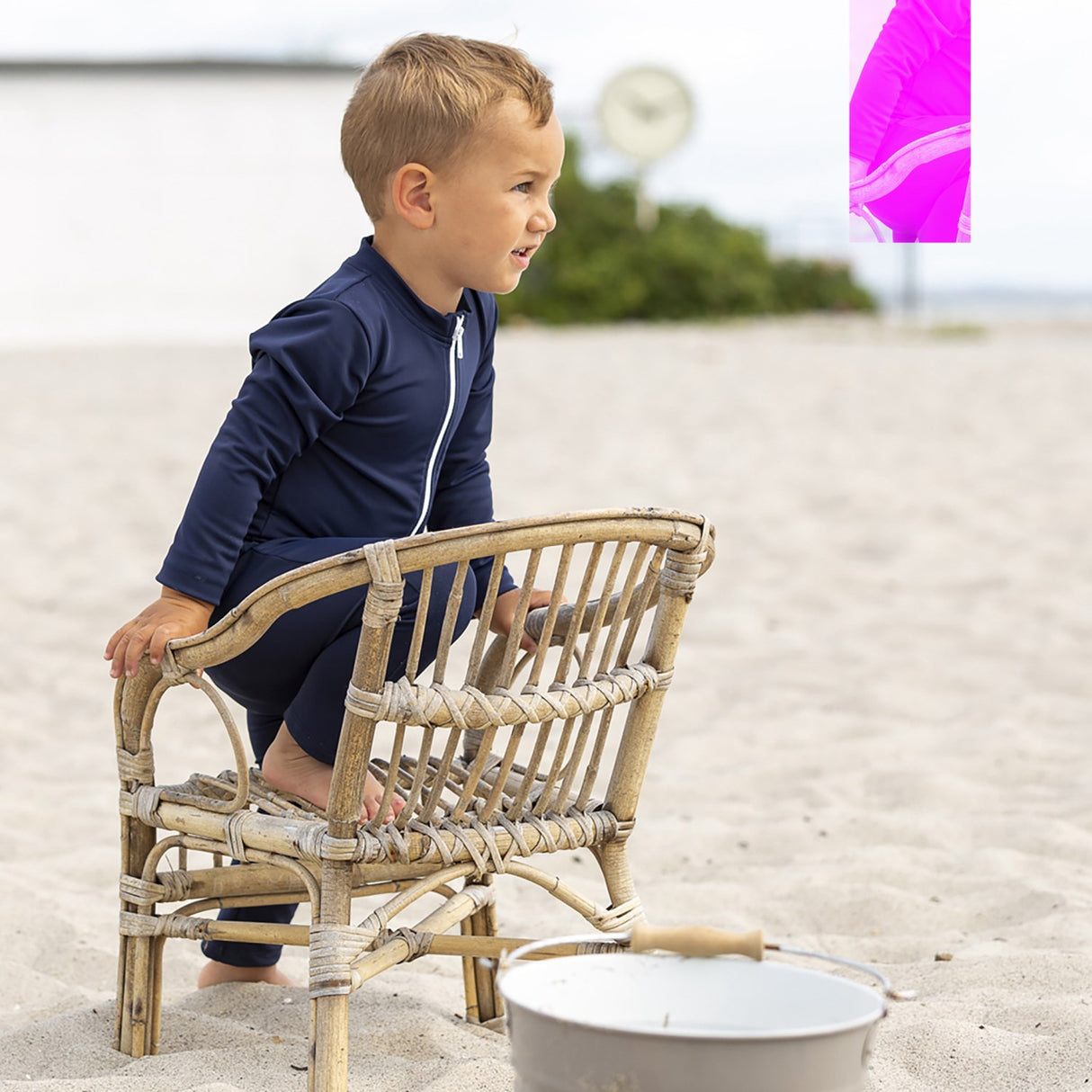 Petit Crabe Blue Noe Basic Sunsuit S/S