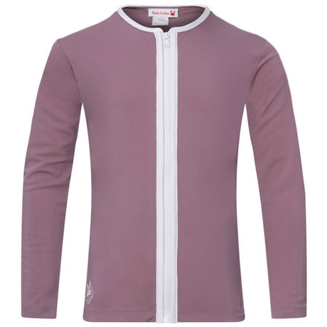 Petit Crabe Heather Basic Dragkedja Uv-Swim Skjorta L/S