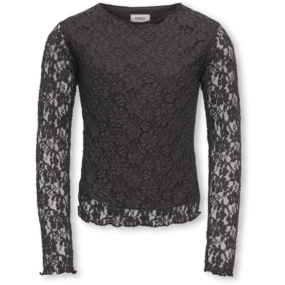 kids ONLY Black Coffee Kogleika Ls Lace Topp Jrs Noos