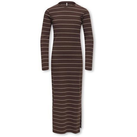 kids ONLY Chicory Coffee Pumice Stone Koglupe Kenya Ls Stripe Klänning Jrs
