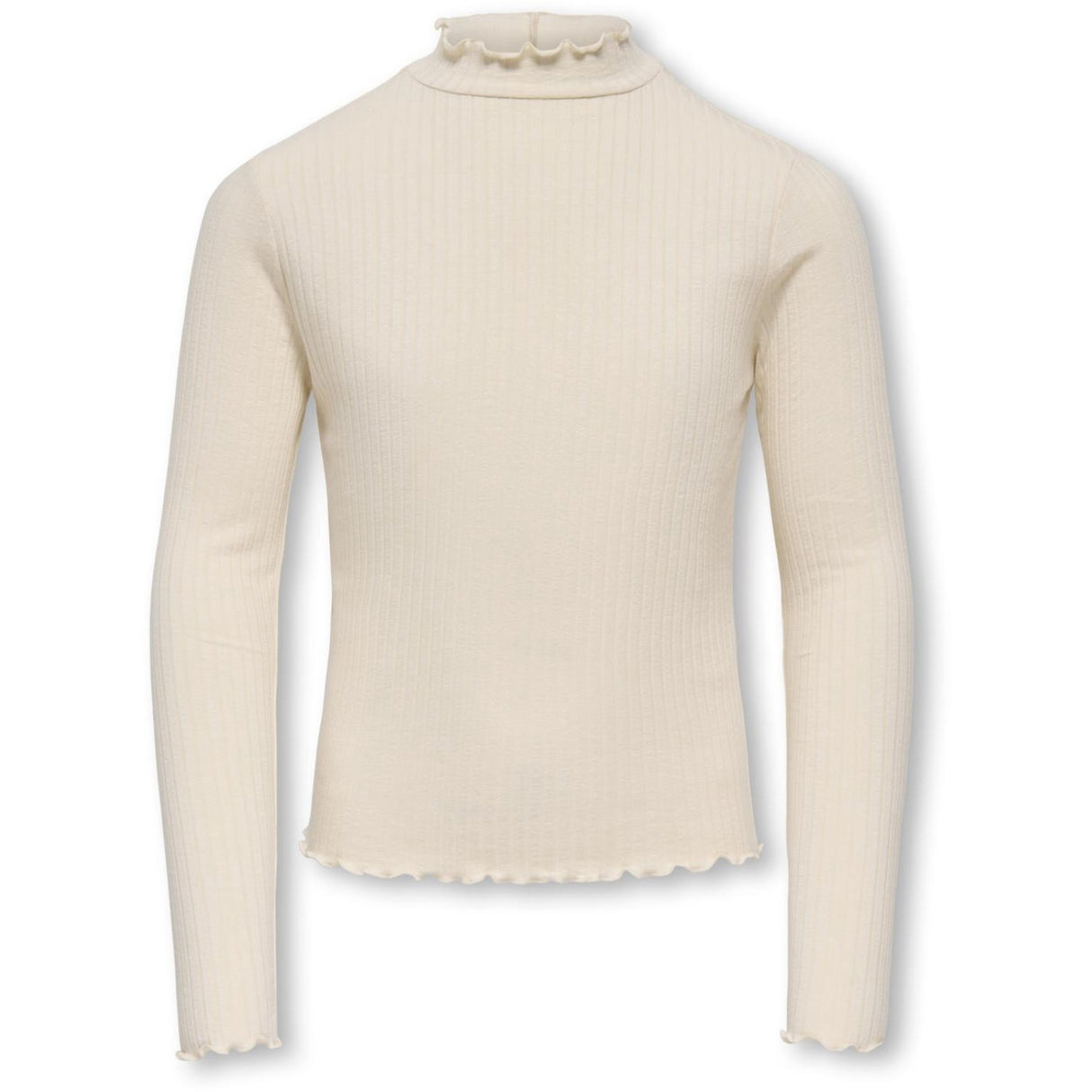 kids ONLY Whitecap Gray Kogfransiska Schl Ls Hi-Nck Topp Jrs Noos