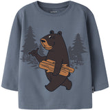 Name It Blue Mirage Nmmotto Ls Nreg Topp