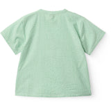COPENHAGEN COLORS Sharp Green W Cream Stripe Seersucker Ss Blus