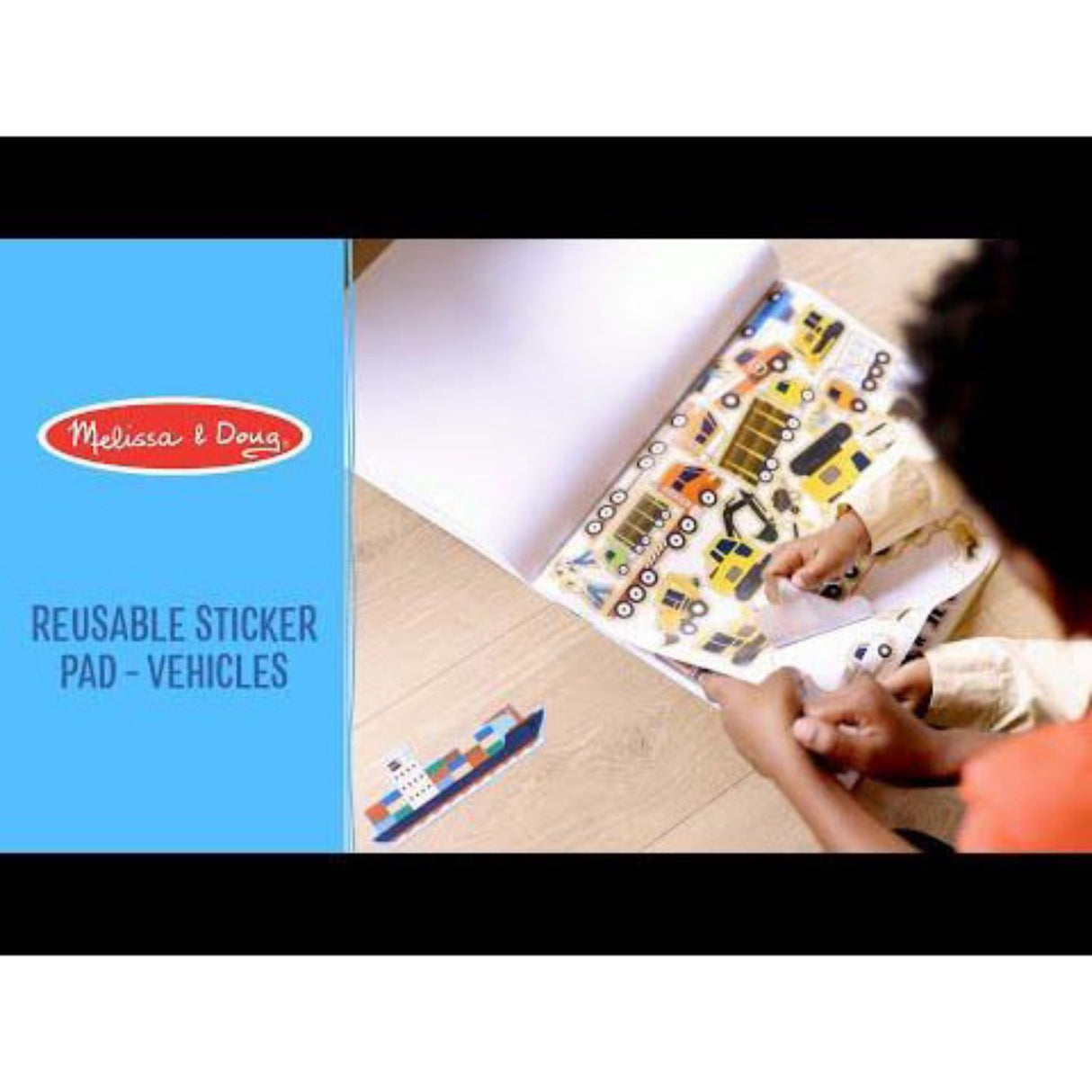 Melissa & Doug Multifarvet Reusable Sticker Pad Køretøjer