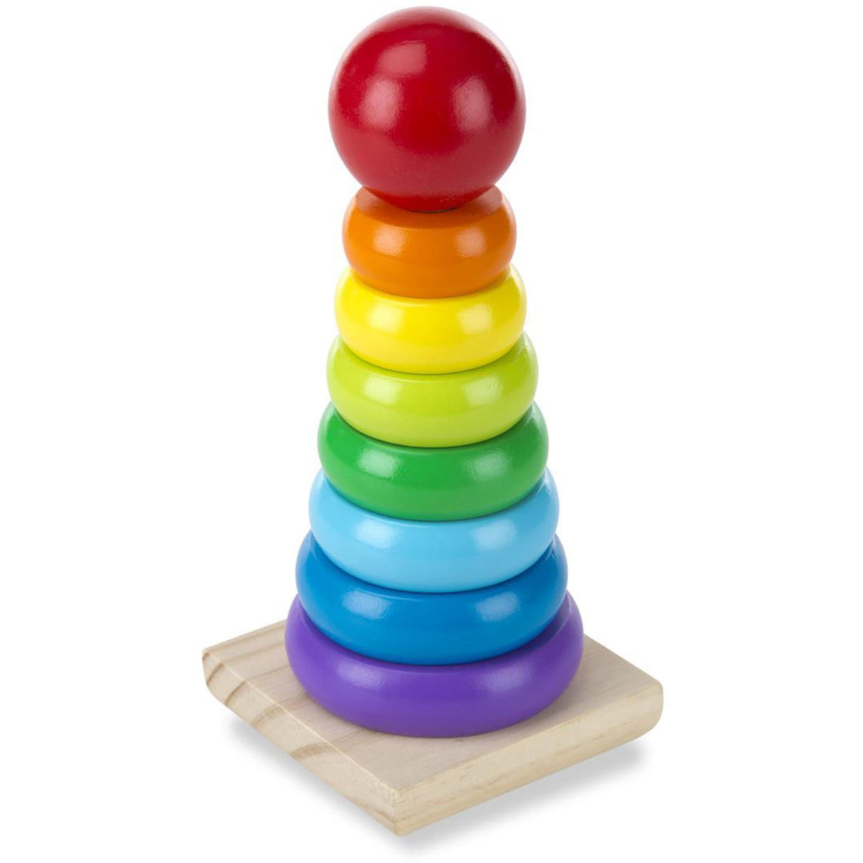 Melissa & Doug Multifarvet Wooden Stacking Toy Rainbow
