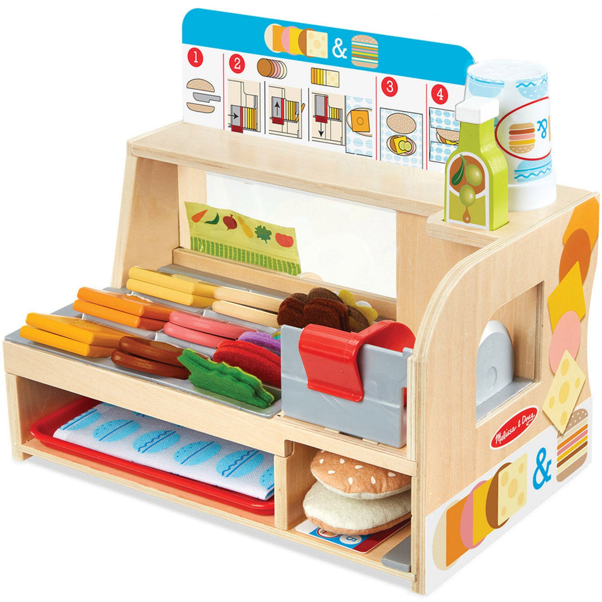 Melissa & Doug Multifarvet Sandwich-Disk Sett Med 52 Dele
