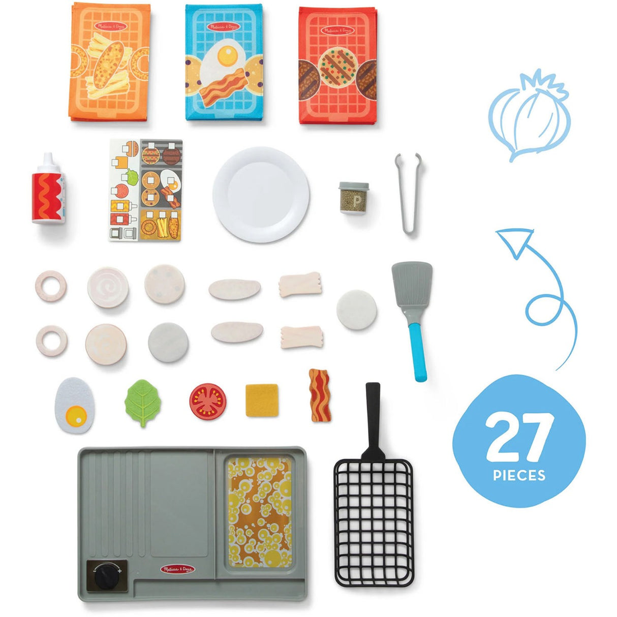 Melissa & Doug Multifarvet Legesæt - Water Wow! Flip & Fry: Grill-Sæt