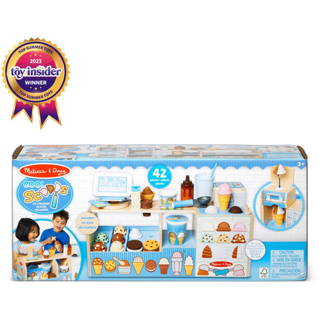 Melissa & Doug Multifarvet Cool Scoops Ice Creamery Wooden Counter