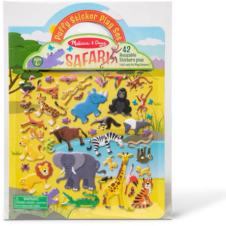 Melissa & Doug Multifarvet Puffy Sticker Playset Safari