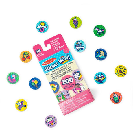 Melissa & Doug Lyserød Sticker Wow! Refill W/ Mini Pad Favorite Things