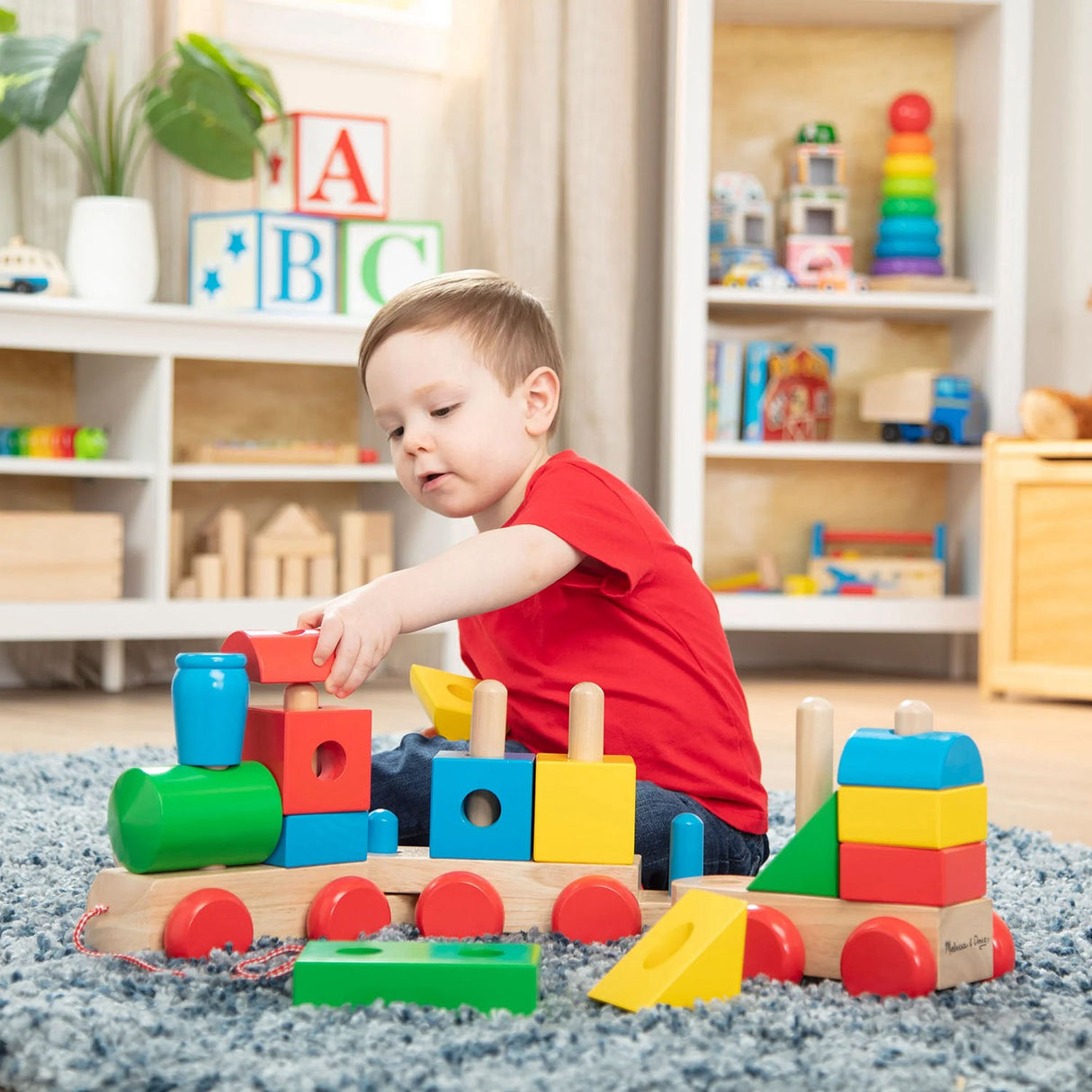 Melissa & Doug Multifarvet Leksak - Tog Til Stabling
