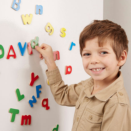 Melissa & Doug Multifarvet Wooden Magnets Alphabet