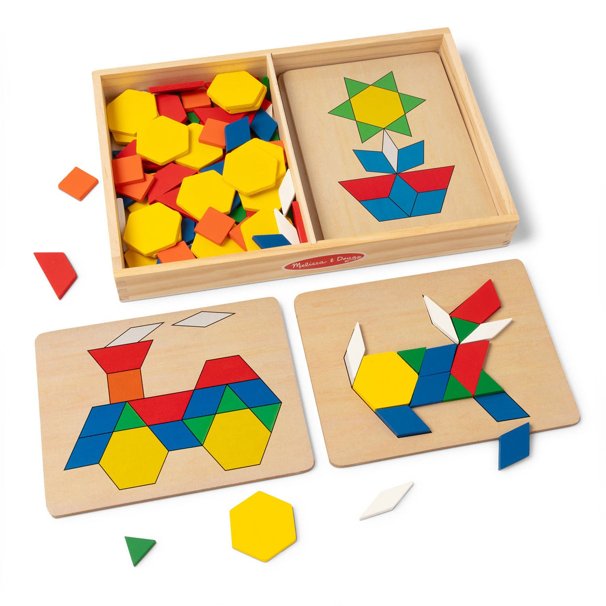 Melissa & Doug Multifarvet Mønster-Leg - Träd - Sett Med Klossar Og Plader