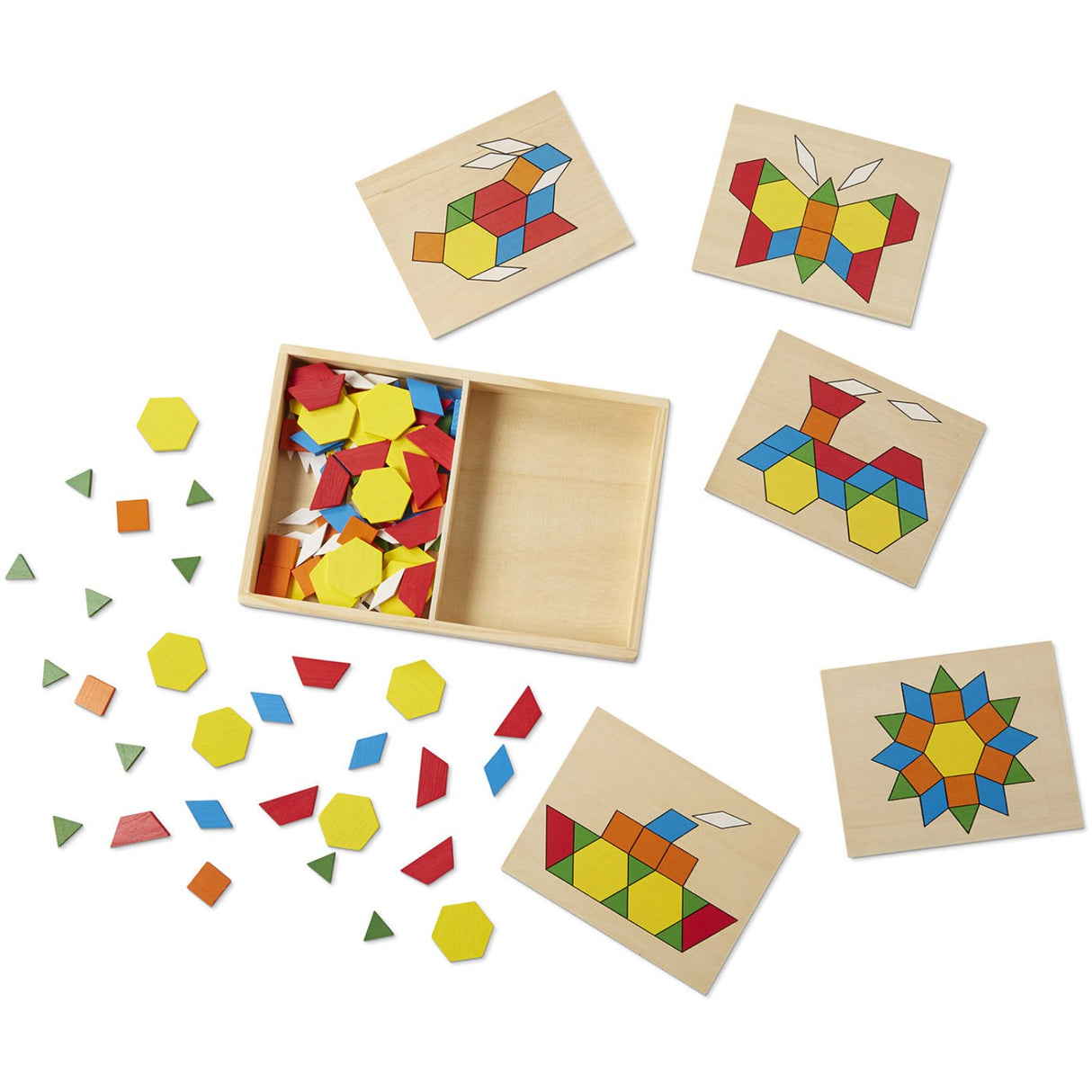Melissa & Doug Multifarvet Mønster-Leg - Träd - Sett Med Klossar Og Plader