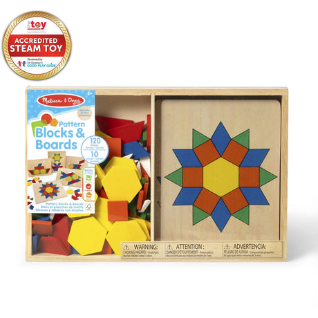 Melissa & Doug Multifarvet Mønster-Leg - Träd - Sett Med Klossar Og Plader