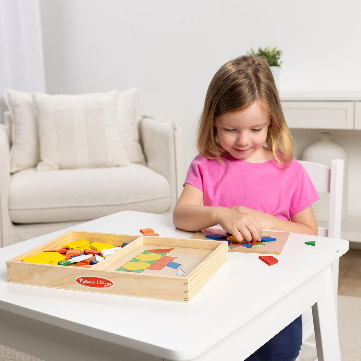 Melissa & Doug Multifarvet Mønster-Leg - Träd - Sett Med Klossar Og Plader