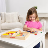 Melissa & Doug Multifarvet Mønster-Leg - Träd - Sett Med Klossar Og Plader