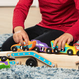 Melissa & Doug Multifarvet Biltransporter "Mega Racerbiler" Sett
