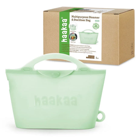 Haakaa Multipurpose Steamer & Steriliserpåse - Kalk - 1 Stk. - 2000 Ml