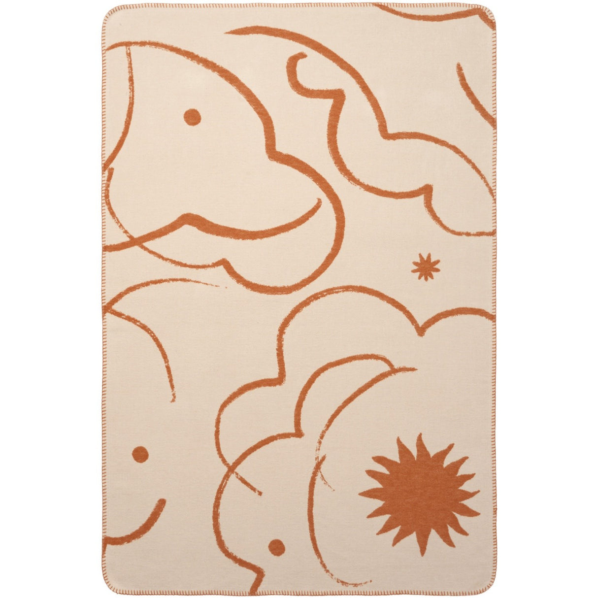 Ferm Living Sienna/Parchment Skye Filt