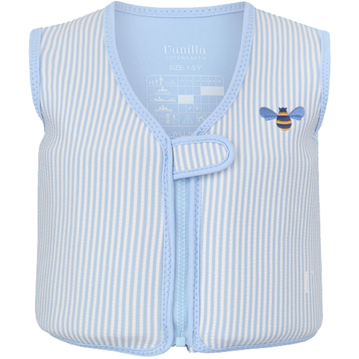 Vanilla COPENHAGEN Blue Honeybee Swim Väst Neoprene Seersucker