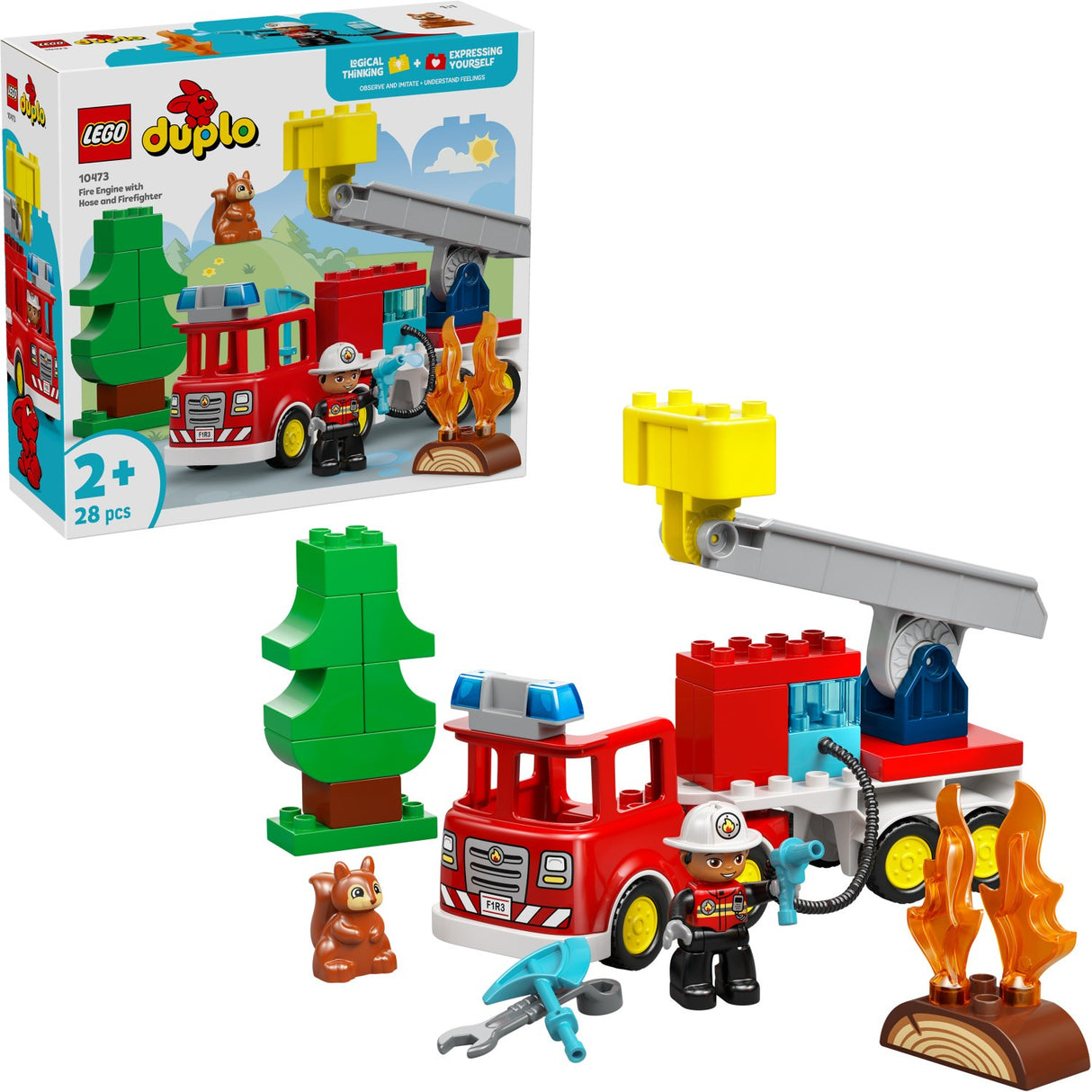 LEGO® DUPLO Town Brandbil Med Slange Och Brandmand 10473