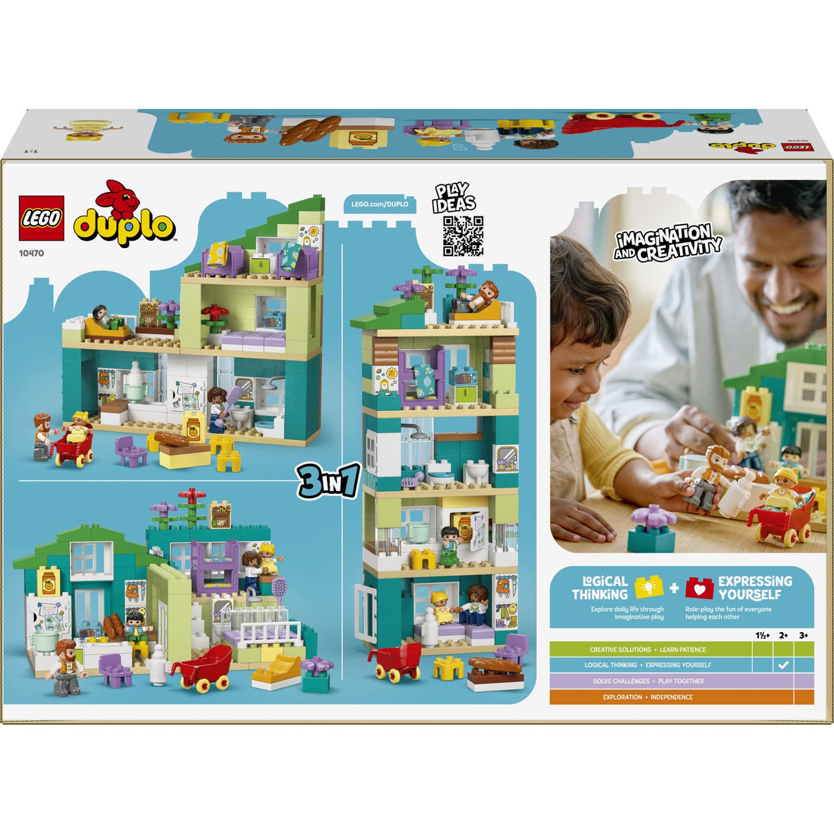 LEGO® DUPLO Town 3-i-1 Moderne Familiehus Med Figurer 10470