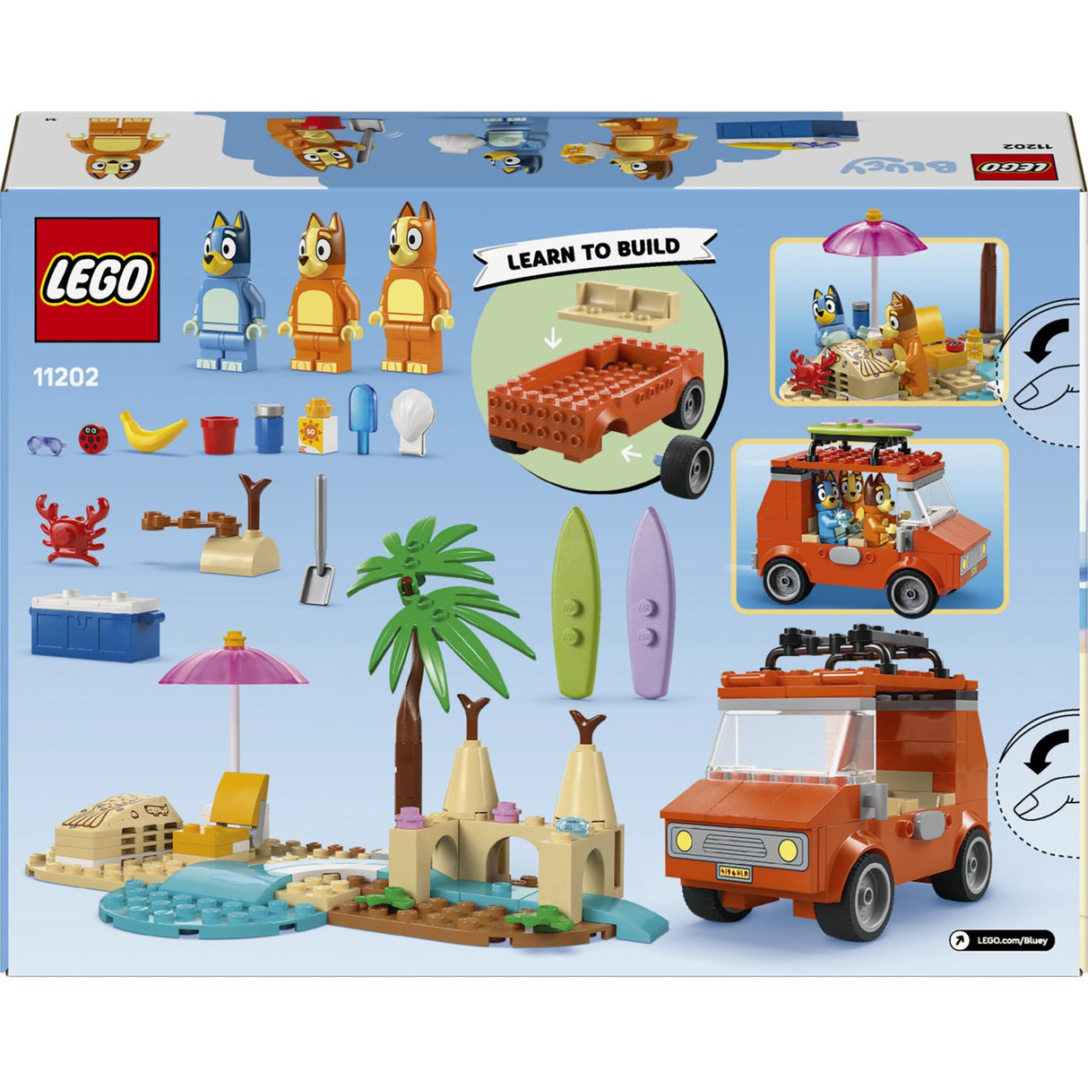 LEGO® Bluey - Blueys Familie-biltur Til Stranden 11202