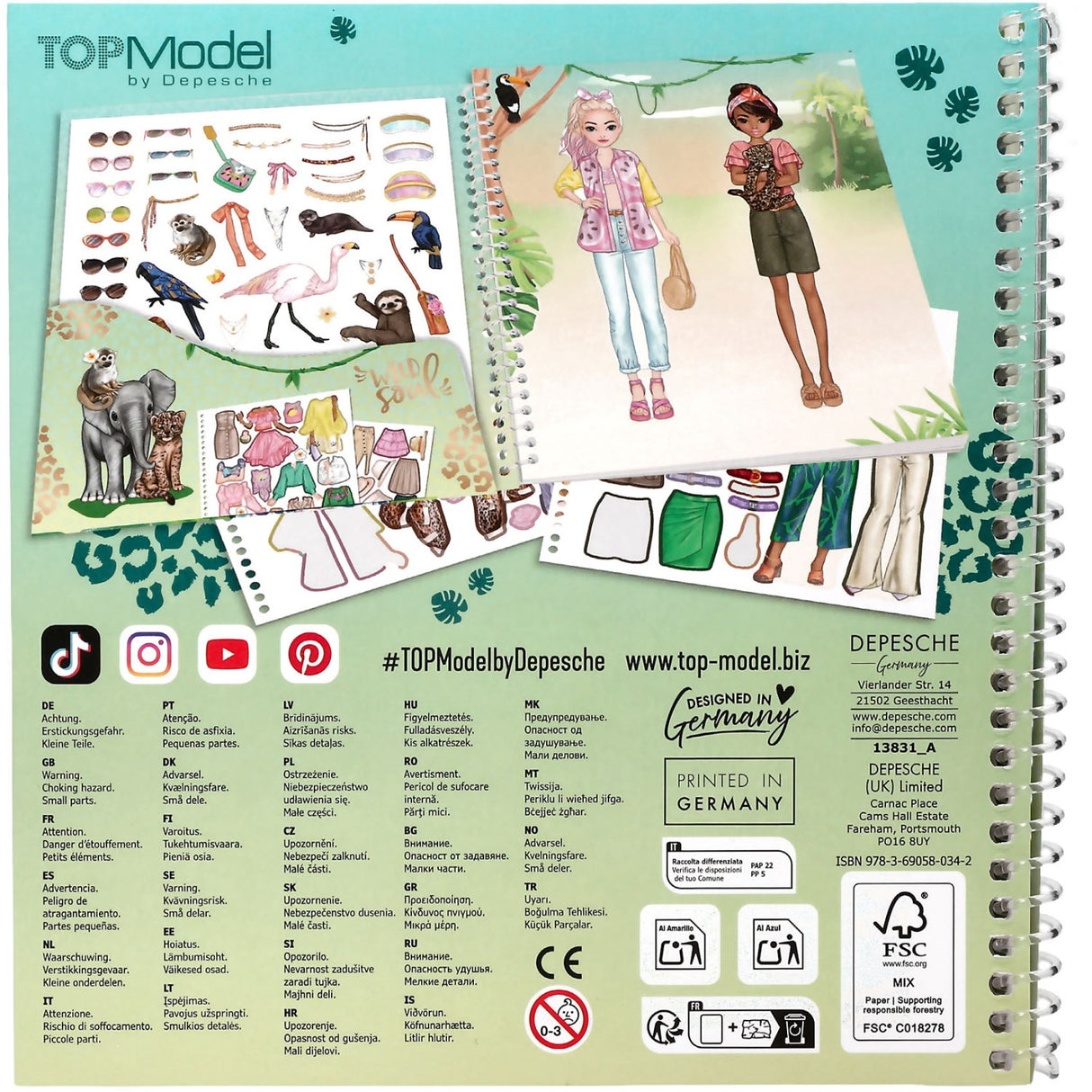 TOPModel Safari Klänning Me Up Stickerbook