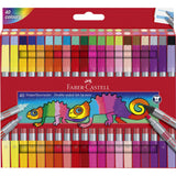 Faber-Castell-markörer dubbelt tjock/tunn 40 st.