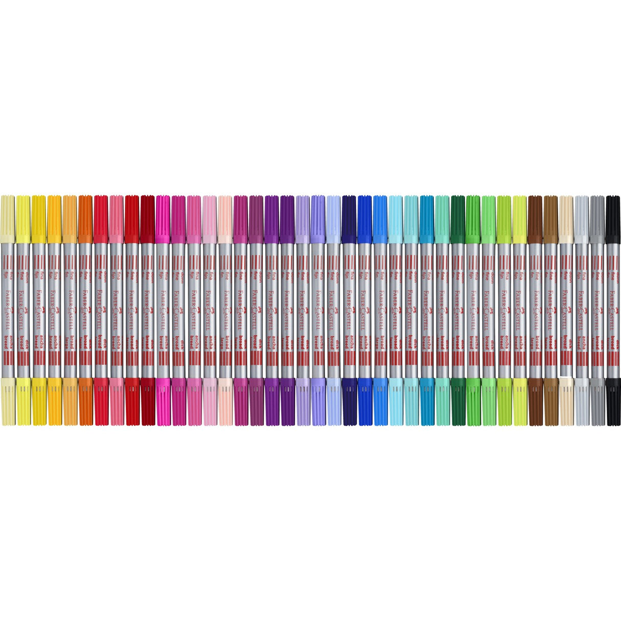 Faber-Castell-markörer dubbelt tjock/tunn 40 st.