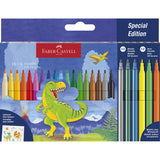 Faber-Castell Tusser Dinosaurus 8+3 METALLISK