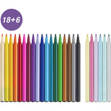 Faber-Castell enhörningsmarkörer - 18 färger + 6 glittermarkörer