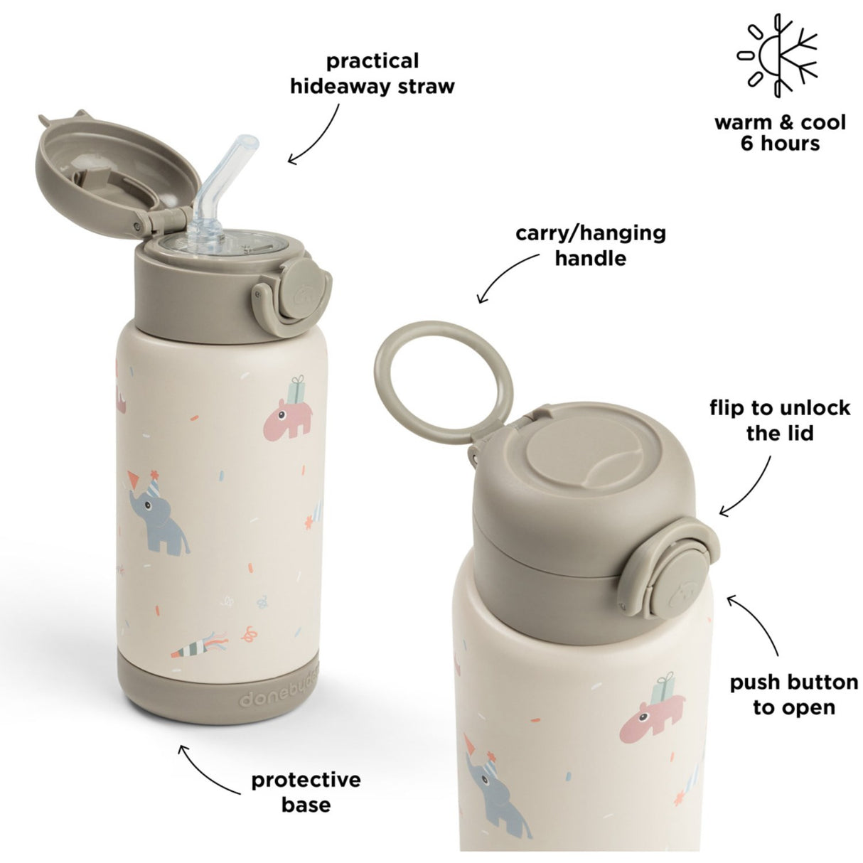 DonebyDeer Sand Celebration Insulated Strån Flaska