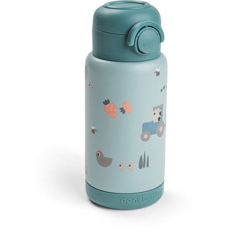 DonebyDeer Blue Tiny Farm Insulated Strån Flaska