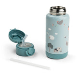 DonebyDeer Blue Tiny Farm Insulated Strån Flaska