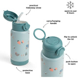 DonebyDeer Blue Tiny Farm Insulated Strån Flaska