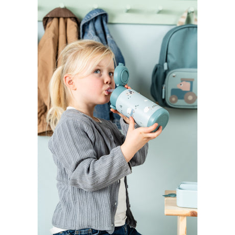 DonebyDeer Blue Tiny Farm Insulated Strån Flaska