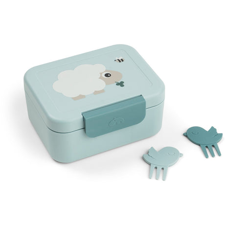 DonebyDeer Blue Tiny Farm Tiny Lunch Låda Med Snack Picks