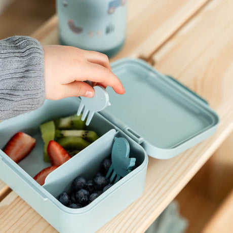 DonebyDeer Blue Tiny Farm Tiny Lunch Låda Med Snack Picks