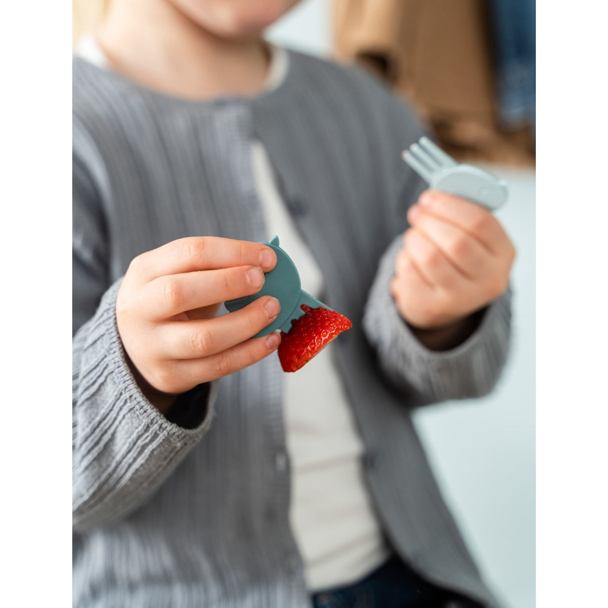 DonebyDeer Blue Tiny Farm Tiny Lunch Låda Med Snack Picks