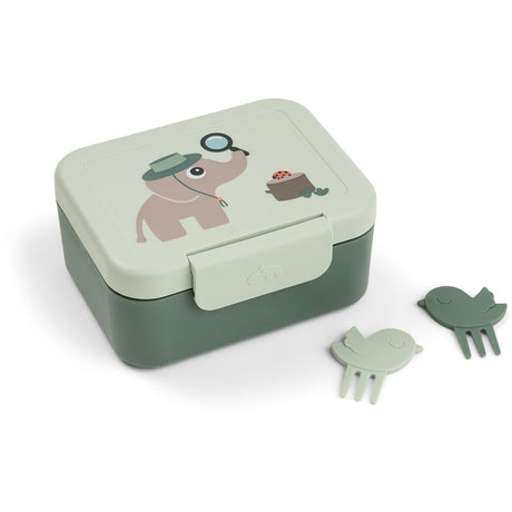 DonebyDeer Green Tiny Trails Tiny Lunch Låda Med Snack Picks