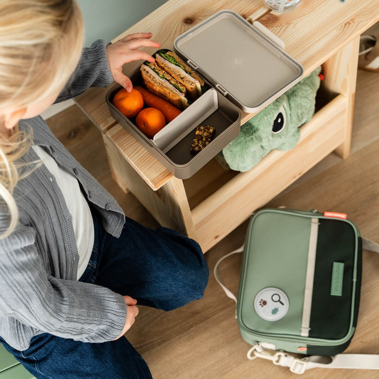 DonebyDeer Green Tiny Trails Insulated Lunch Väska