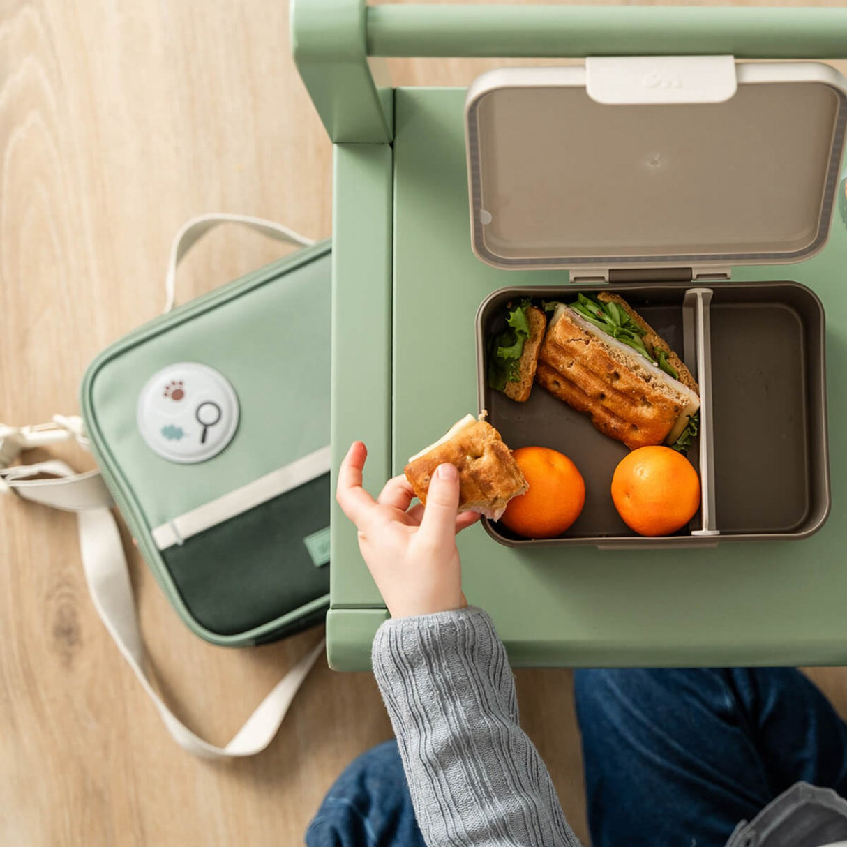 DonebyDeer Green Tiny Trails Insulated Lunch Väska