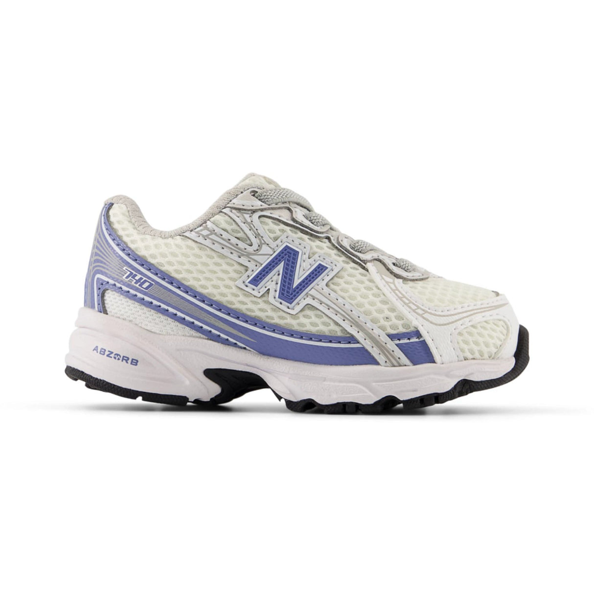 New Balance White New Balance 740 Kids Bungee Lace