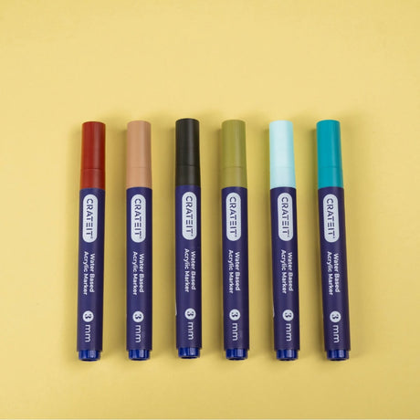 Crateit Nature Markörer 3mm 6 Pack