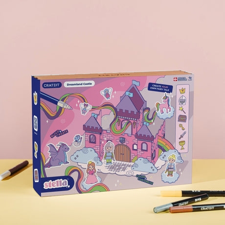 Crateit Unicorn Wooden Leksak Dreamland Castle